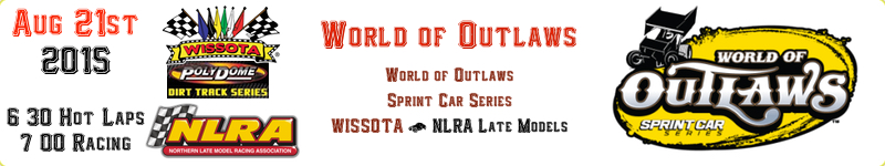 World of Outlaws Sprint Car Series Aschedule River Cities Speedway Aug 21st 2015