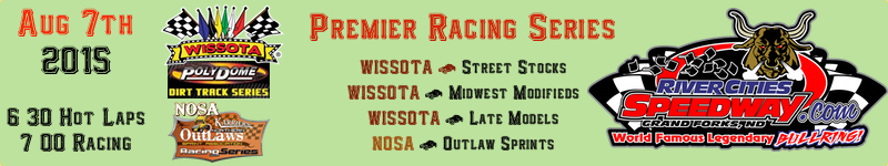 August 7th 2015 River Cities Speedway Schedule